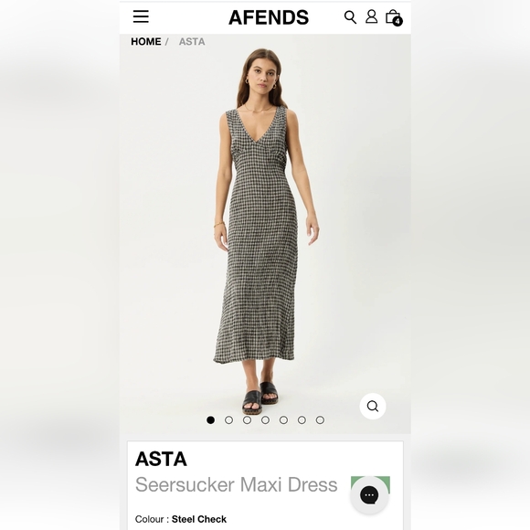 Afends Asta- Seersucker Maxi Dress - Picture 8 of 13